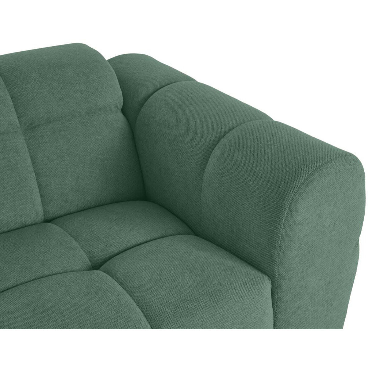 Ray - canapé droit 2 places en tissu texturé - Vert sauge