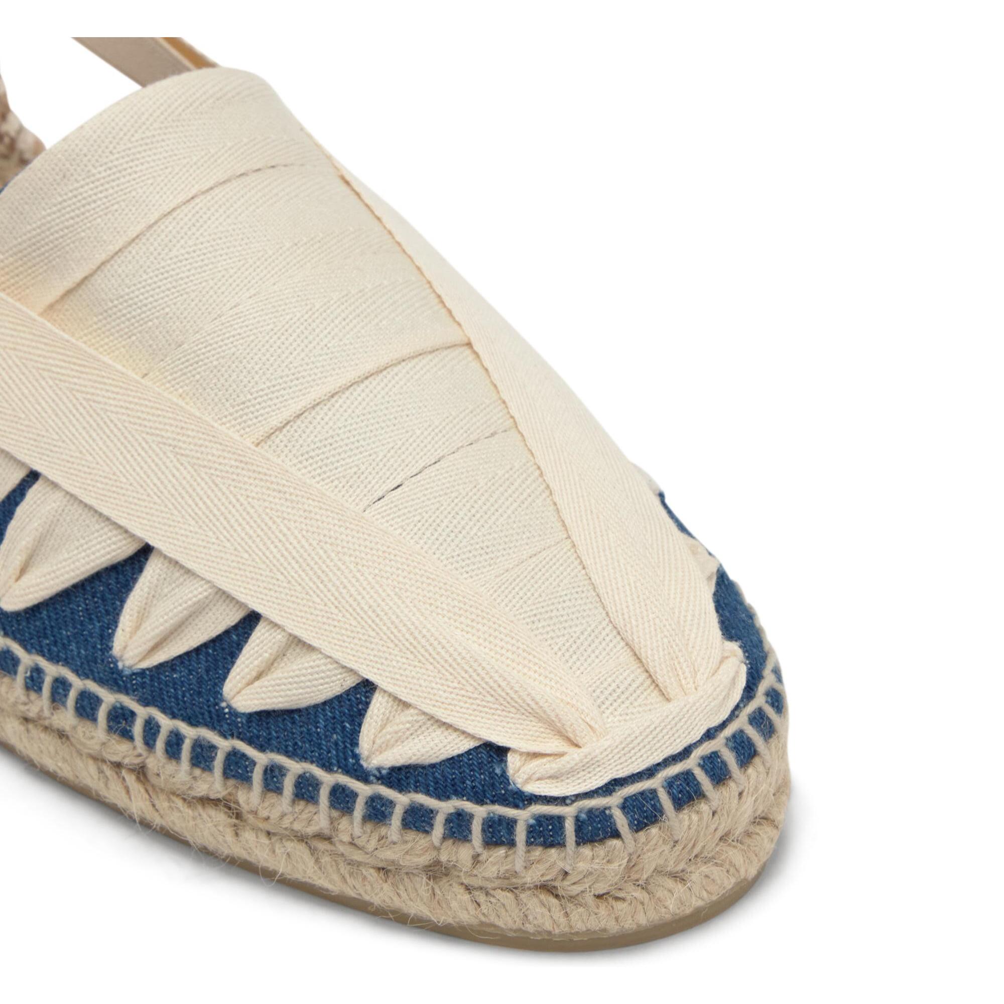 Alpargata plana embetada Norman en denim