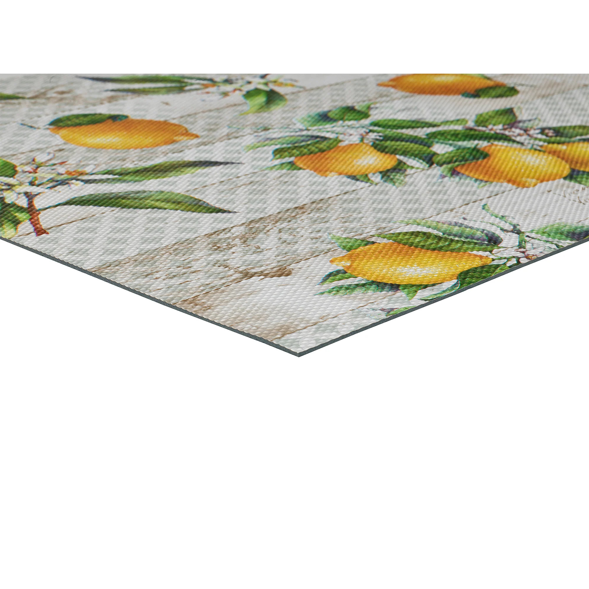 SALLY Alfombra vinílica de cocina dibujos con limones en multicolor, varias medidas disponibles.
