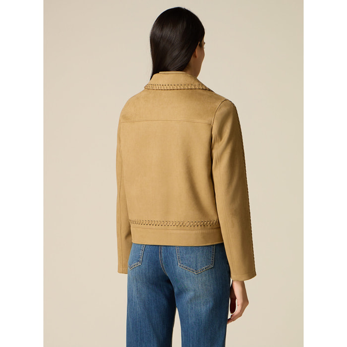 Oltre - Chaqueta con detalle de costuras - Beige