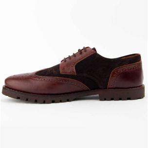 Zapato Oxford De Piel - Marron