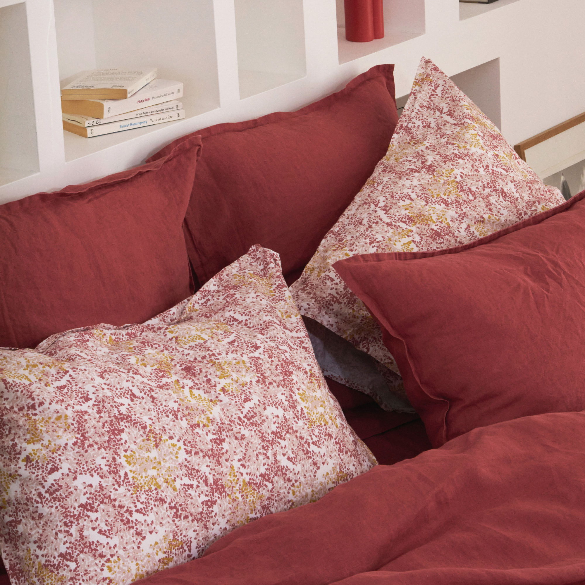 Taie d'oreiller en percale de coton, BRUME