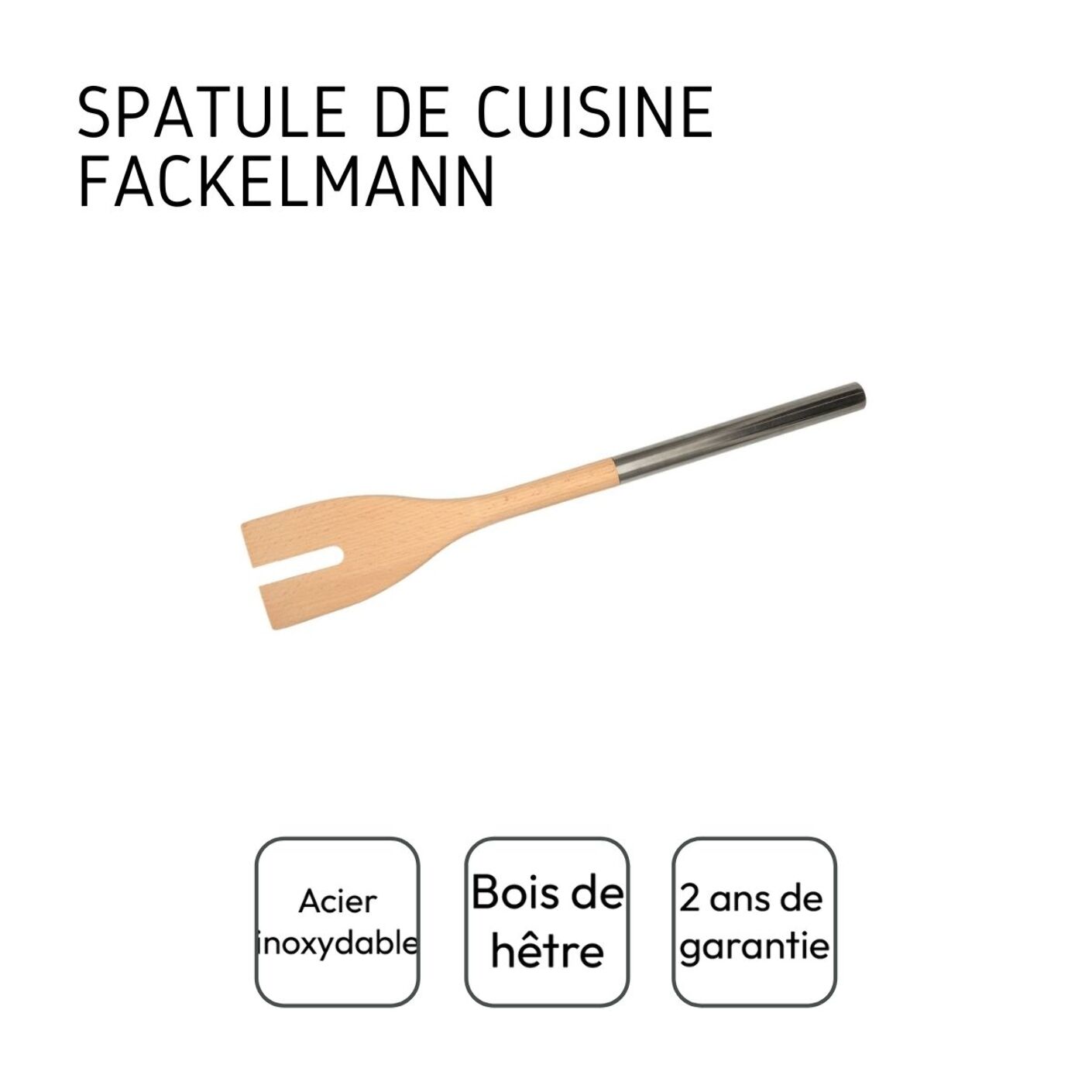 Ensemble de 2 Fourchettes à salade verte en bois 34 cm Fackelmann Boissellerie