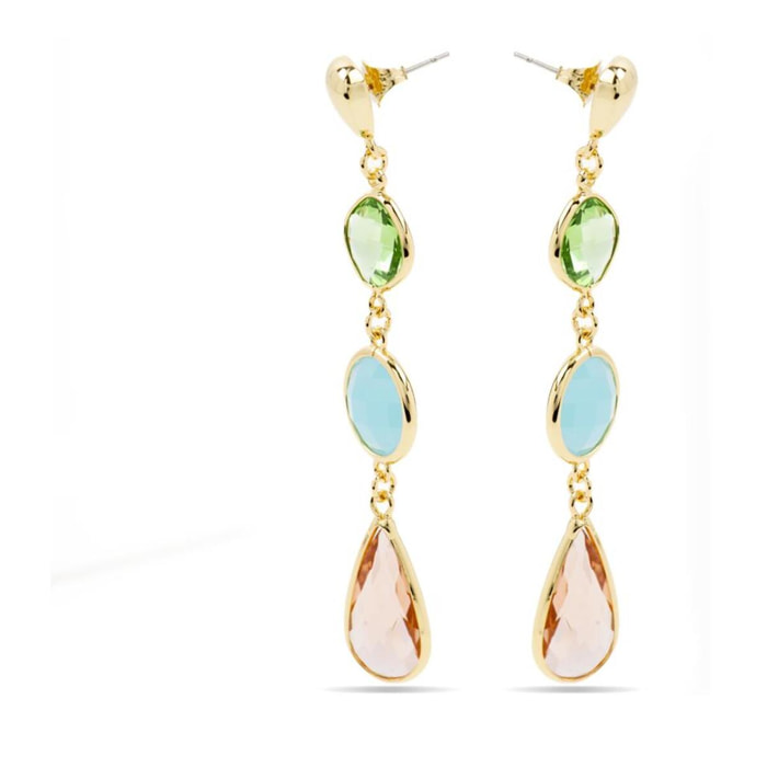 Pendientes Lux by Lux acabadoss en oro amarillo 18k