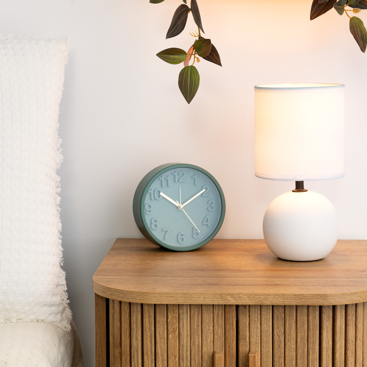 Lampe "Timeo" blanc mat - céramique H25 cm