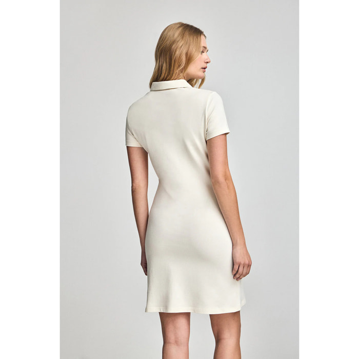 Vestido polero color crudo con logo Rigby Go