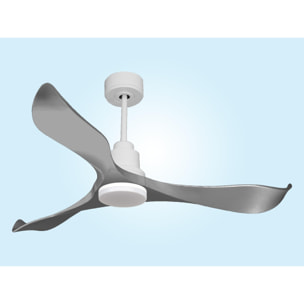 Ventilateur de plafond Réversible  Thermostat Dimmable Wifi Moteur à courant continu Toits en pente Télécommande Lumière à trois tons Mémoire