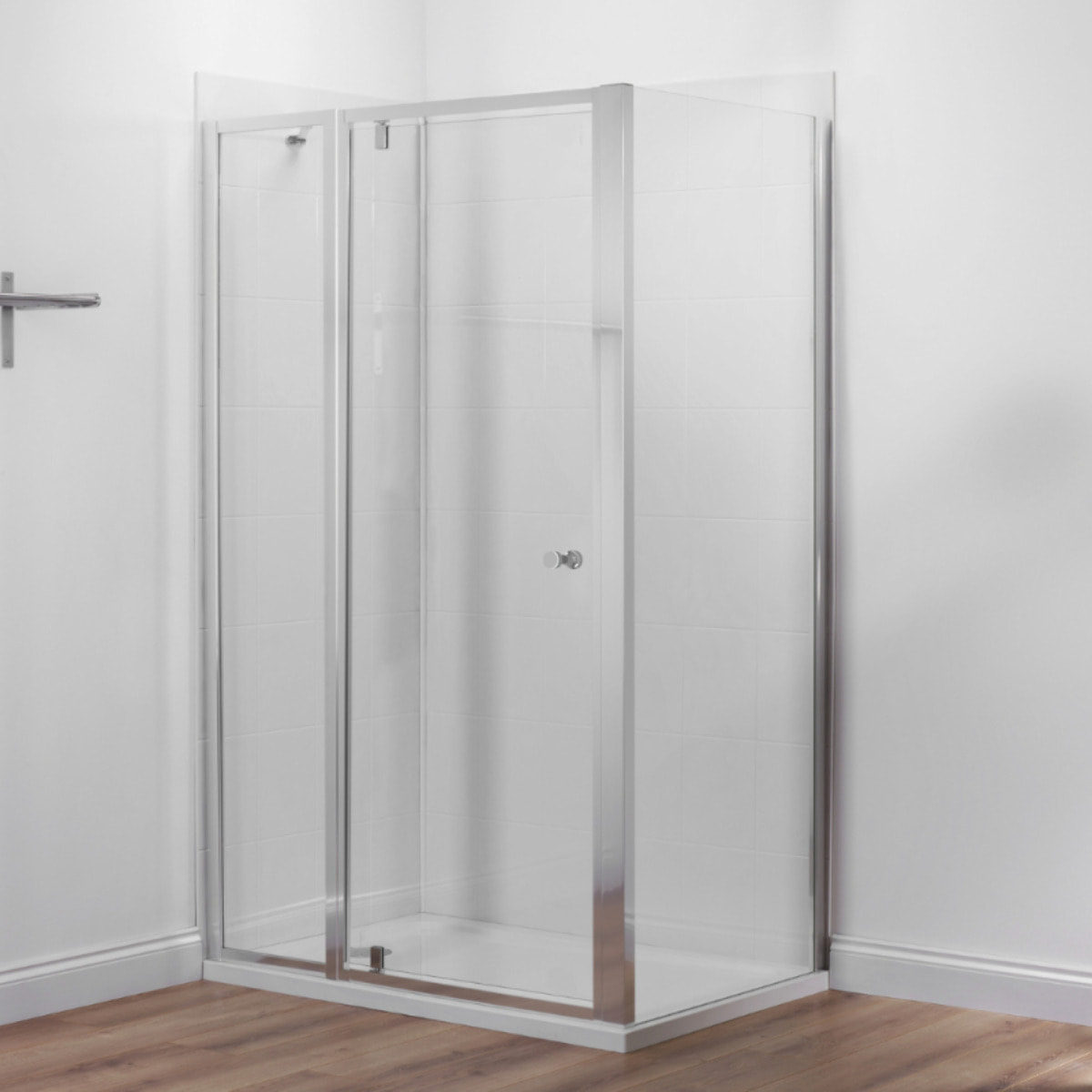Porte de douche 120 cm Serenity porte pivotante installation niche