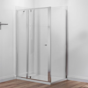 Porte de douche 120 cm Serenity porte pivotante installation niche