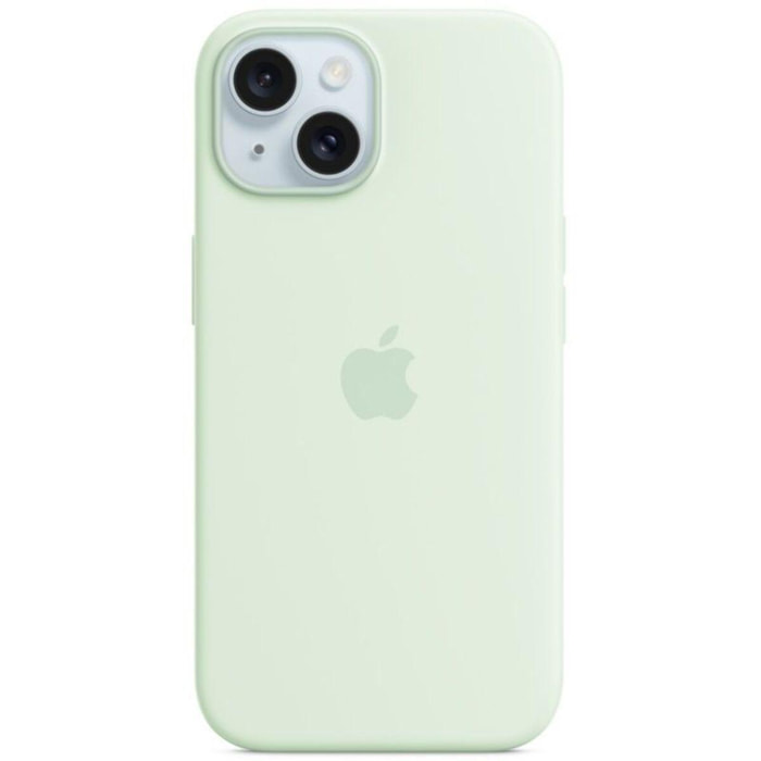 Coque APPLE Iphone 15 MagSafe silicone Menthe douce