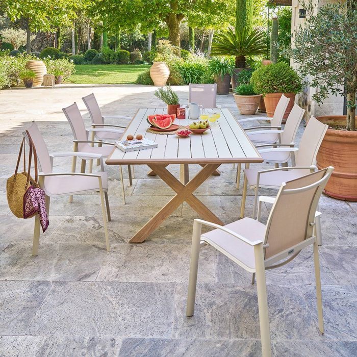 Table de jardin 8 places Axiome argile