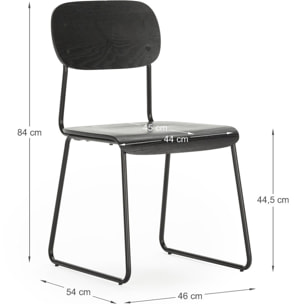 Lot de 2 chaises effet bois - EKEN