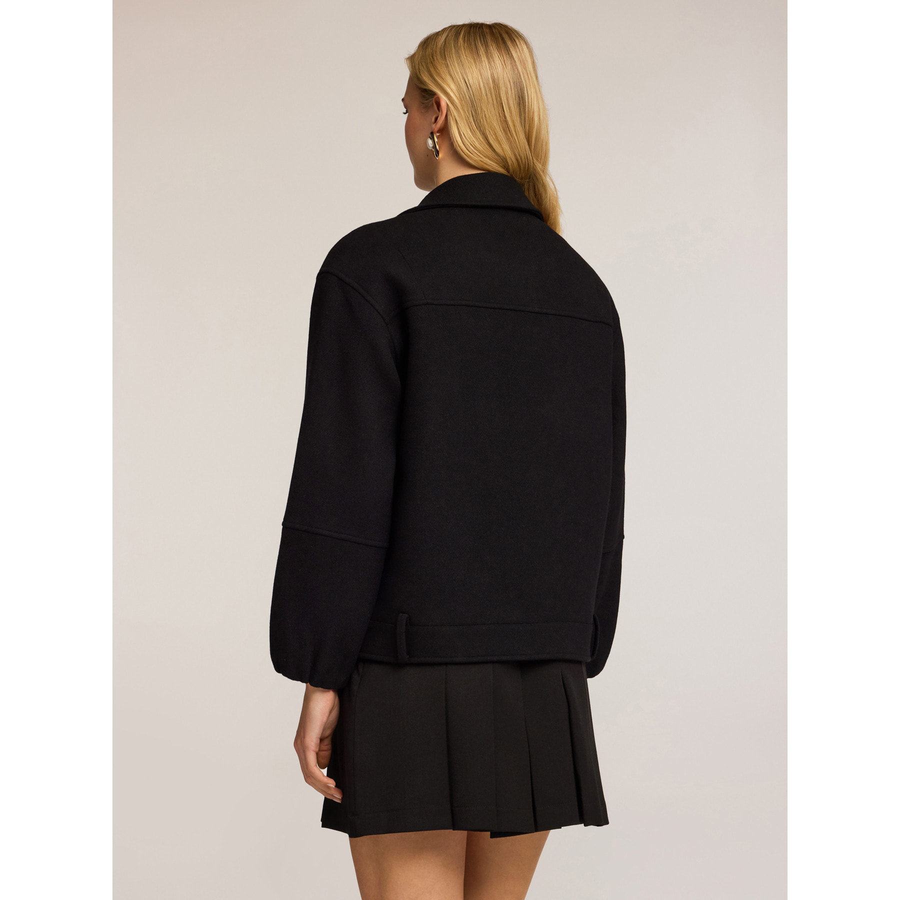 Motivi - Caban in panno misto lana - Nero