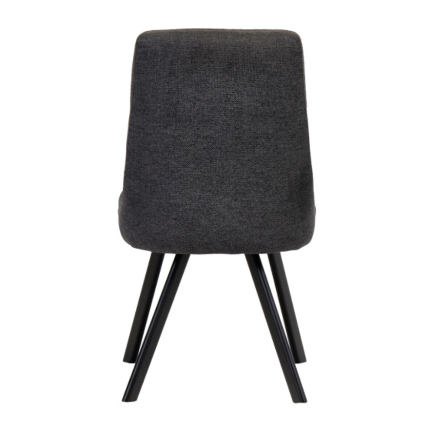 Chaise en tissu chiné avec liseré & pieds en métal - DENIZA