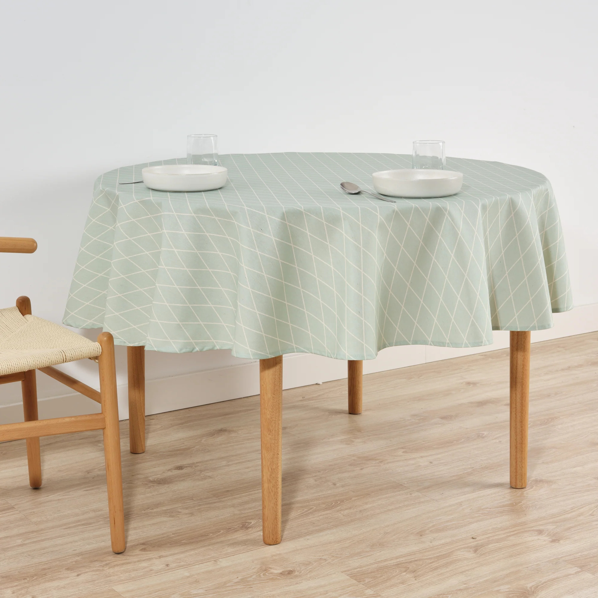 Nappe ronde en résine anti-taches 0220-55