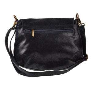 Borse Donna colore Blu-in pelle Made in Italy 31X24X6cm