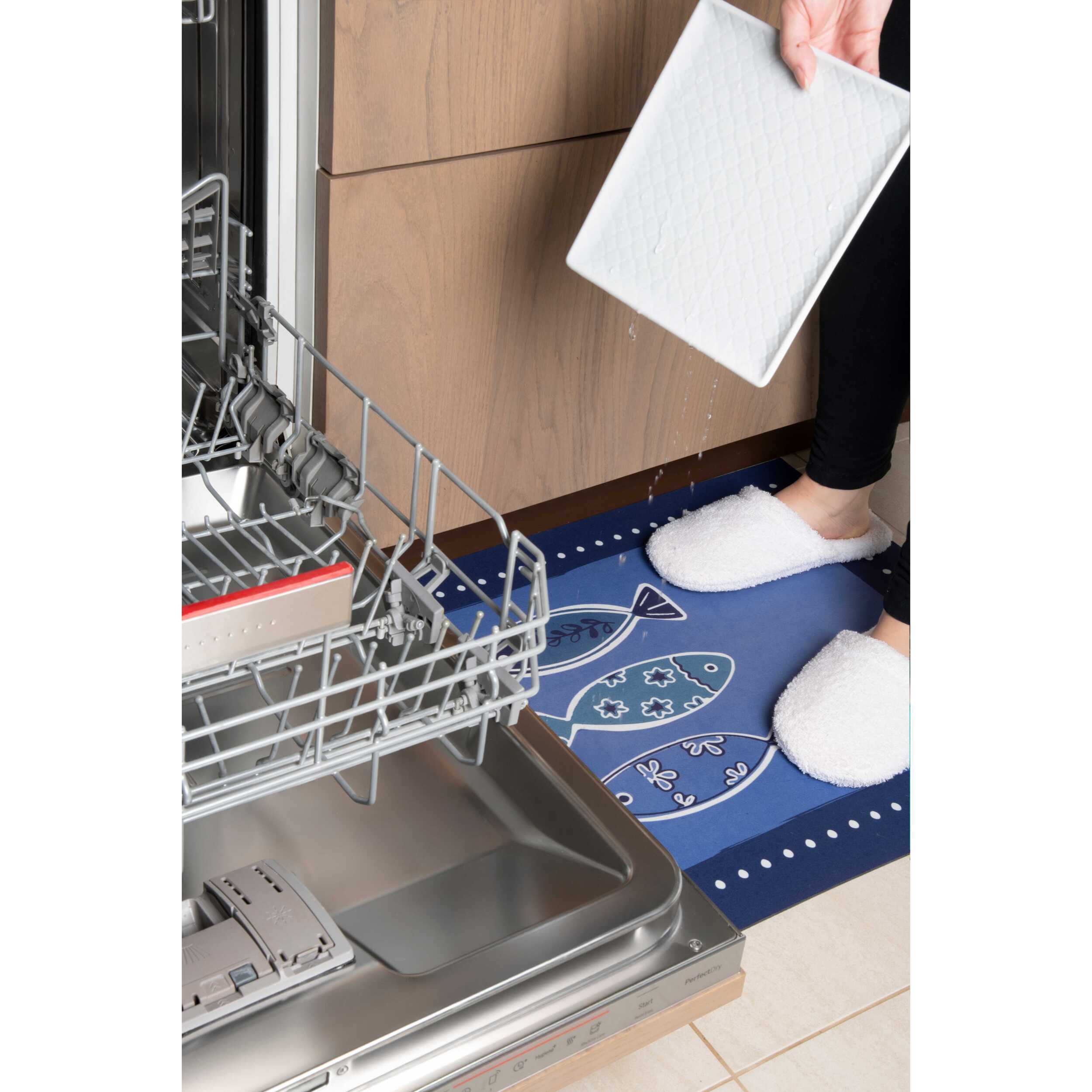 Tappeto da Bagno Soft Excelsa- Ocean, Gomma Blu