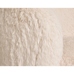 Maeto - fauteuil - en fausse fourrure - Ecru