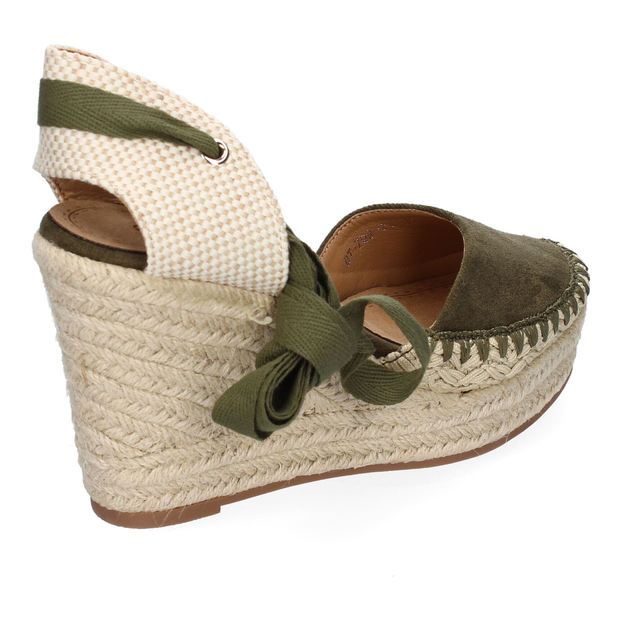 Sandalia de Mujer con Cuña de Yute, Comodas y Elegantes, Diseño Moderno con Cintas