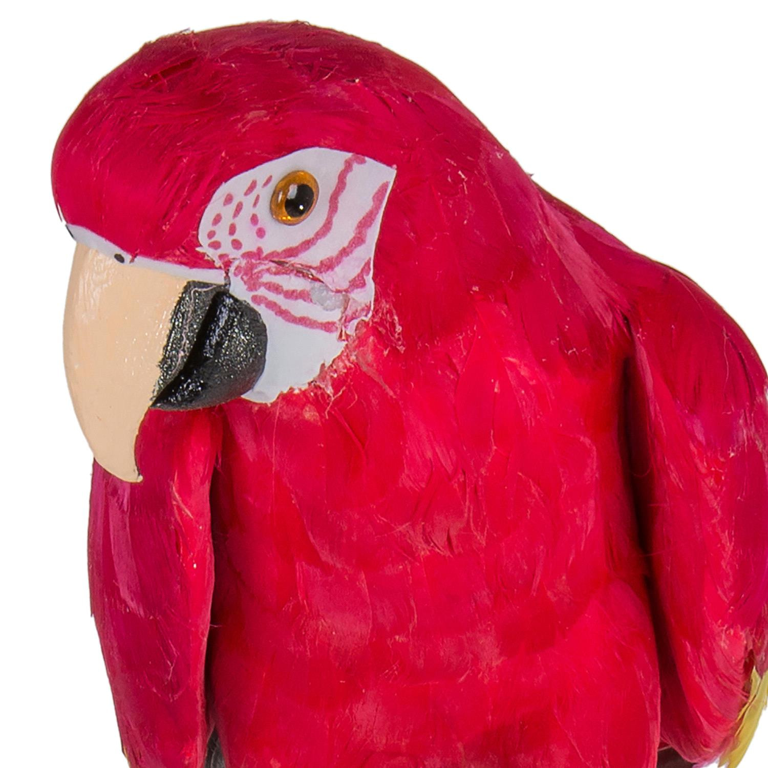Pappagallo. Altezza 70 Cm - Pezzi 1 - 15X70X16cm - Colore: Rosso - Bianchi Dino - Articoli Primaverili E Pasquali