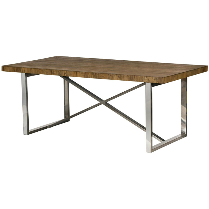 Table à manger moderne chêne acier 240 cm RIVERSIDE