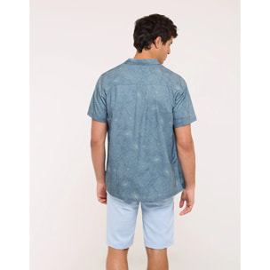 Camisa Estampado Tropical Azul - Furious