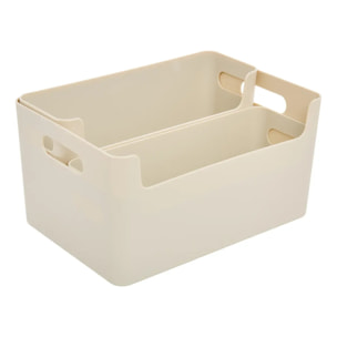 Organiseur Essentiels L25,4/25,5/26,3cm beige 3 pièces