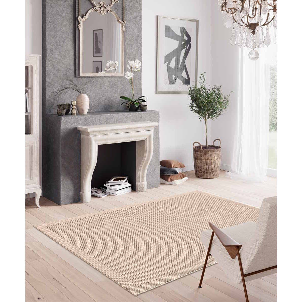 Tappeto Beige Per Outdoor Indoor