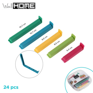 juego de 24 clips para bolsas