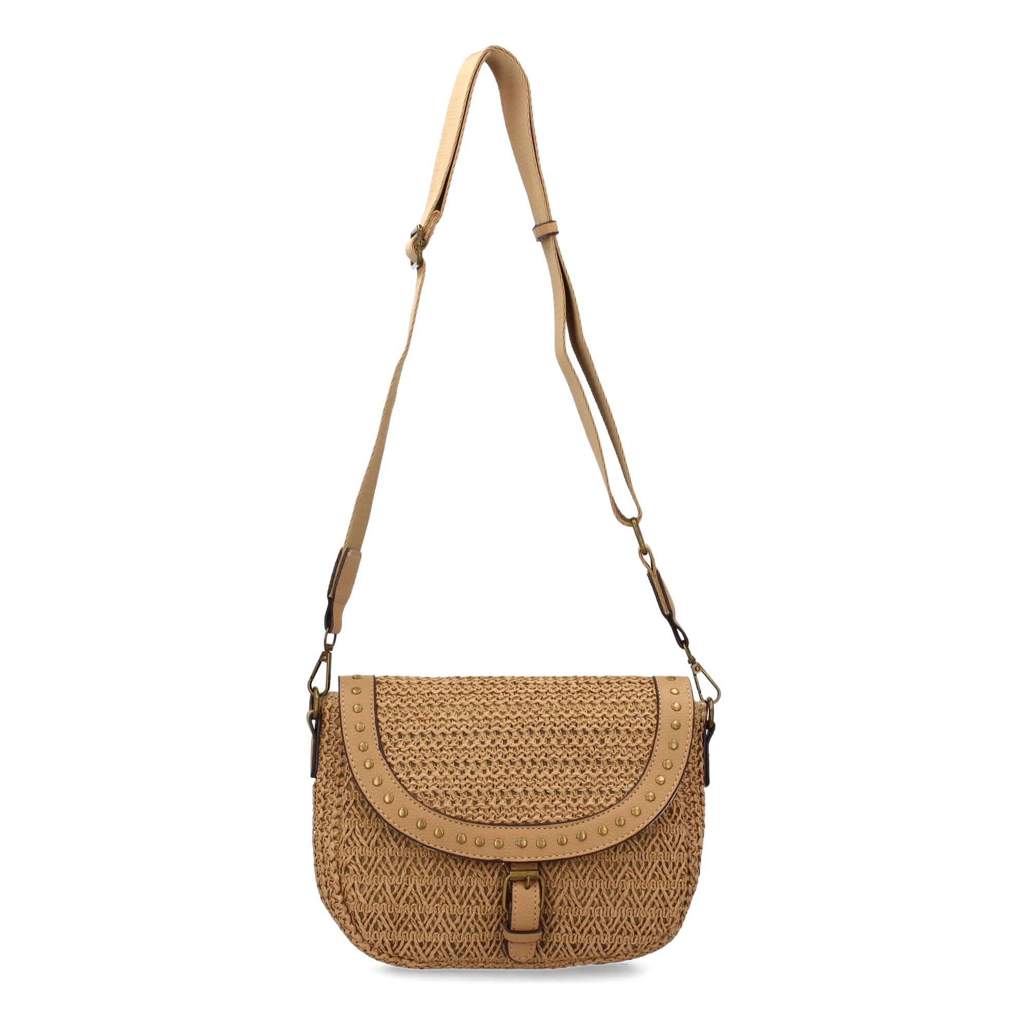 Bandolera para mujer, material de rafia, diseño elegante y moderno ideal para verano