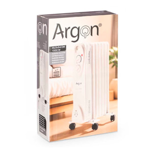 Radiatore con 7 elementi, 1500W di potenza e 3 programmi di riscaldamento.