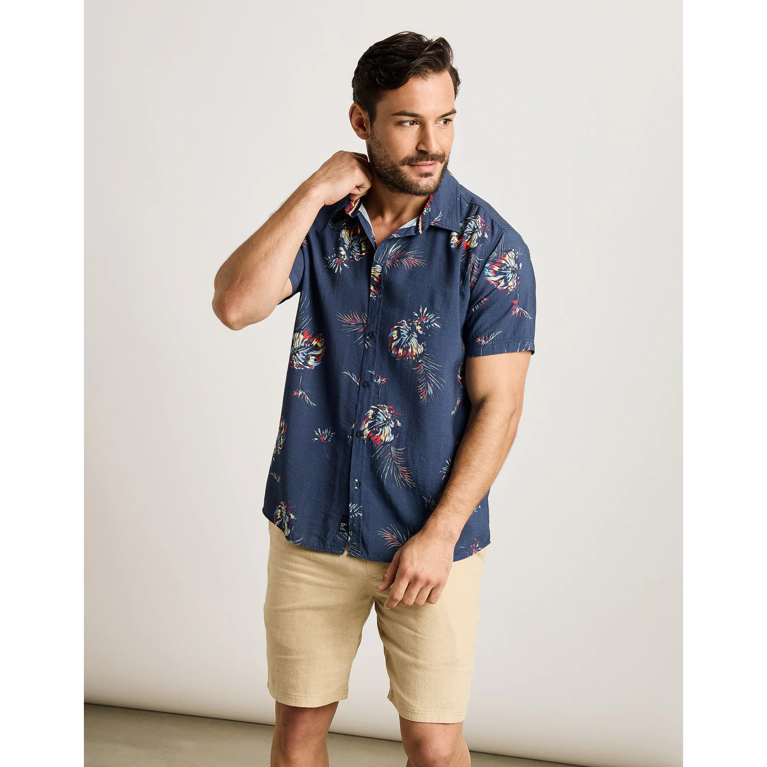 Camisa Manga Corta Azul Marino - Chofy