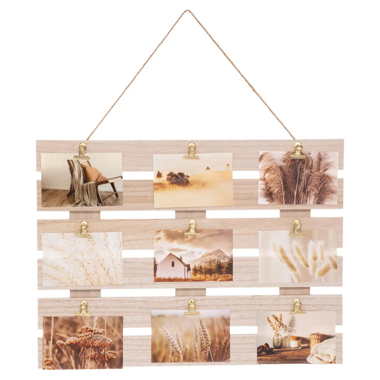 Porte photo "Cagette" beige 58x43cm