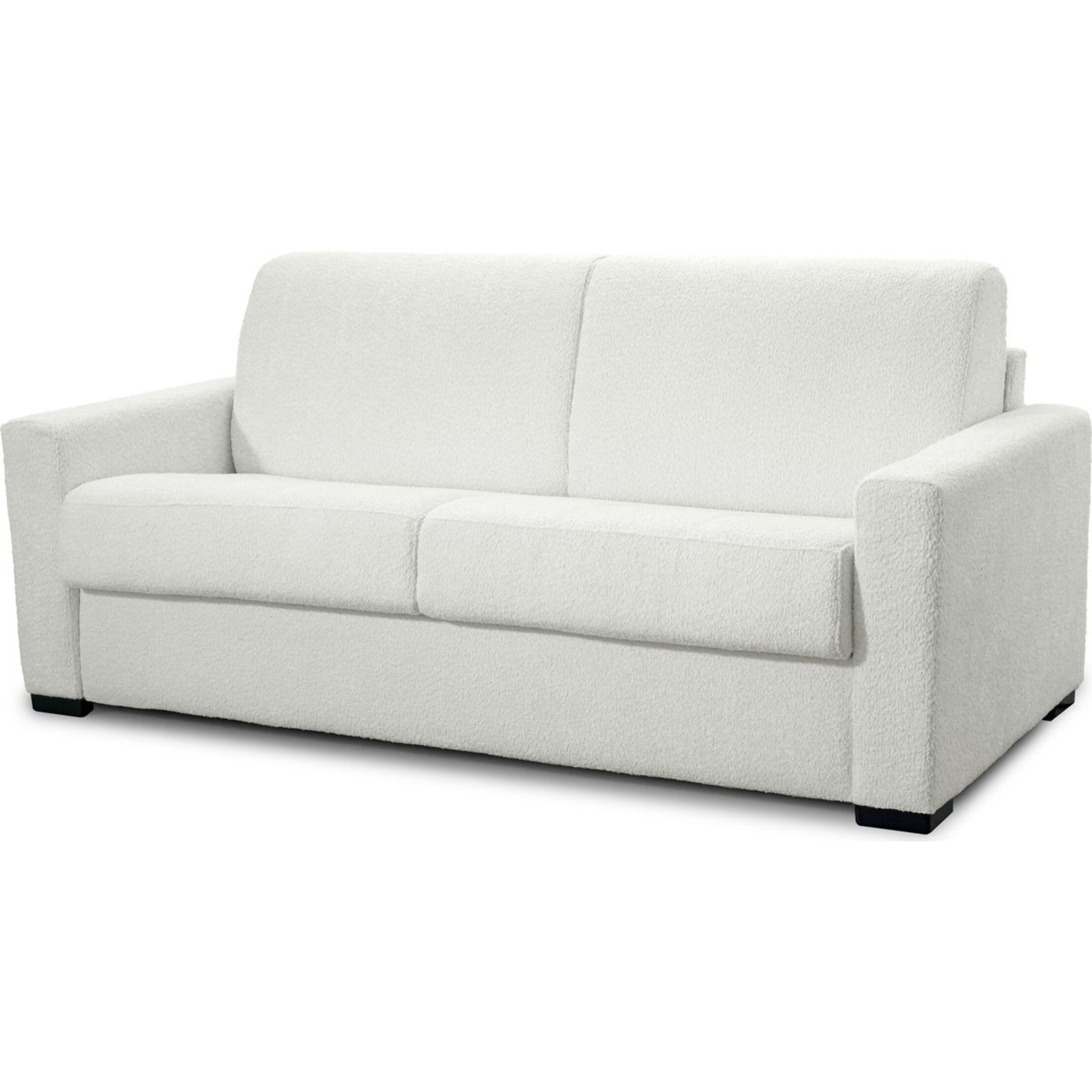 Canapé convertible express 3 places en tissu bouclette - PALOMA