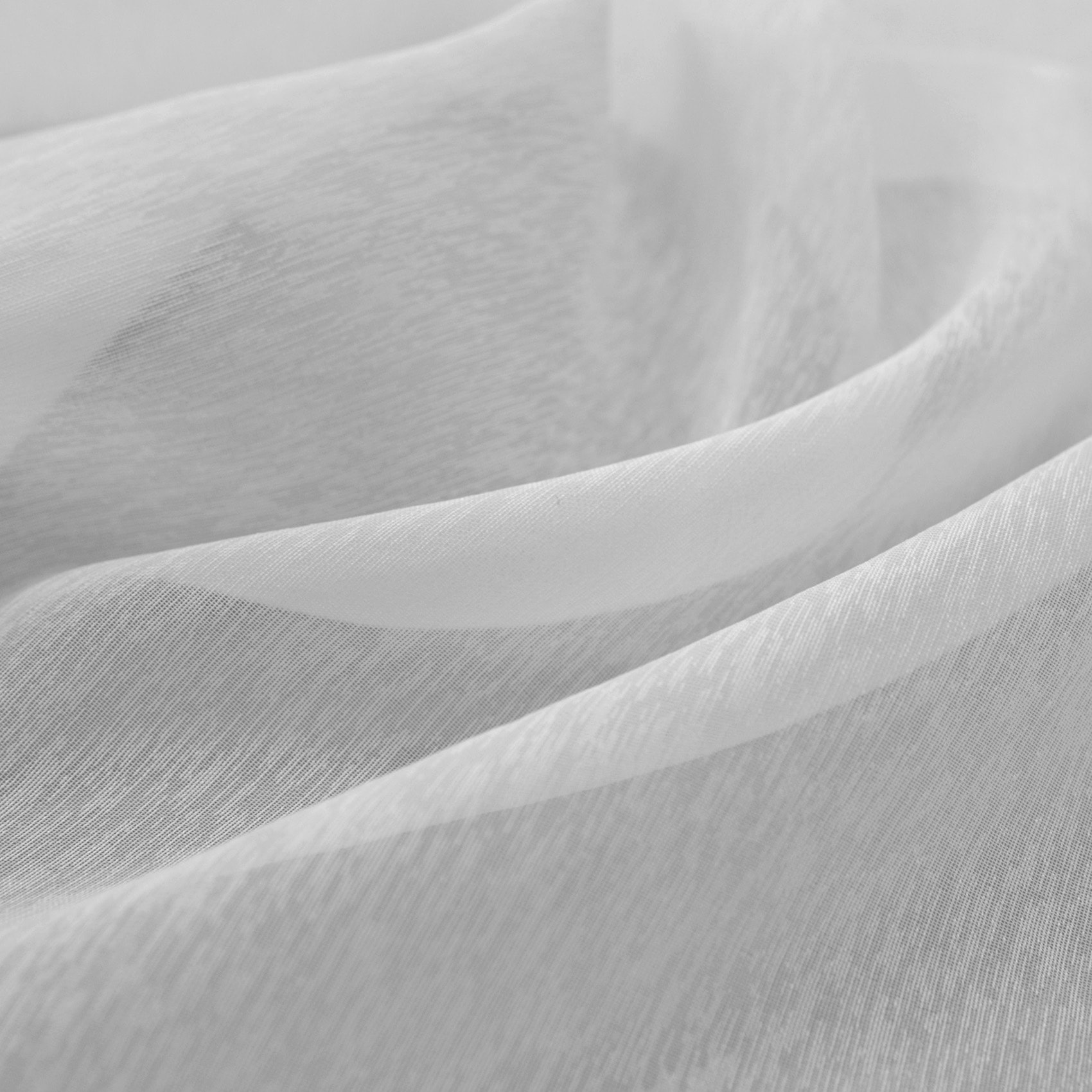 Voilage  ignifugé M1  - Effet lin galon fronceur - Blanc