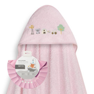 Capa Baño 1X1 Mod Granja Koala+ Gorro Rosa