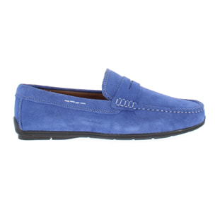 Armata di Mare Scarpe Uomo Mocassini in Vera Pelle Comfort con Soletta Rimovibile in Memory Foam AMU SS23F381 Royal Blue