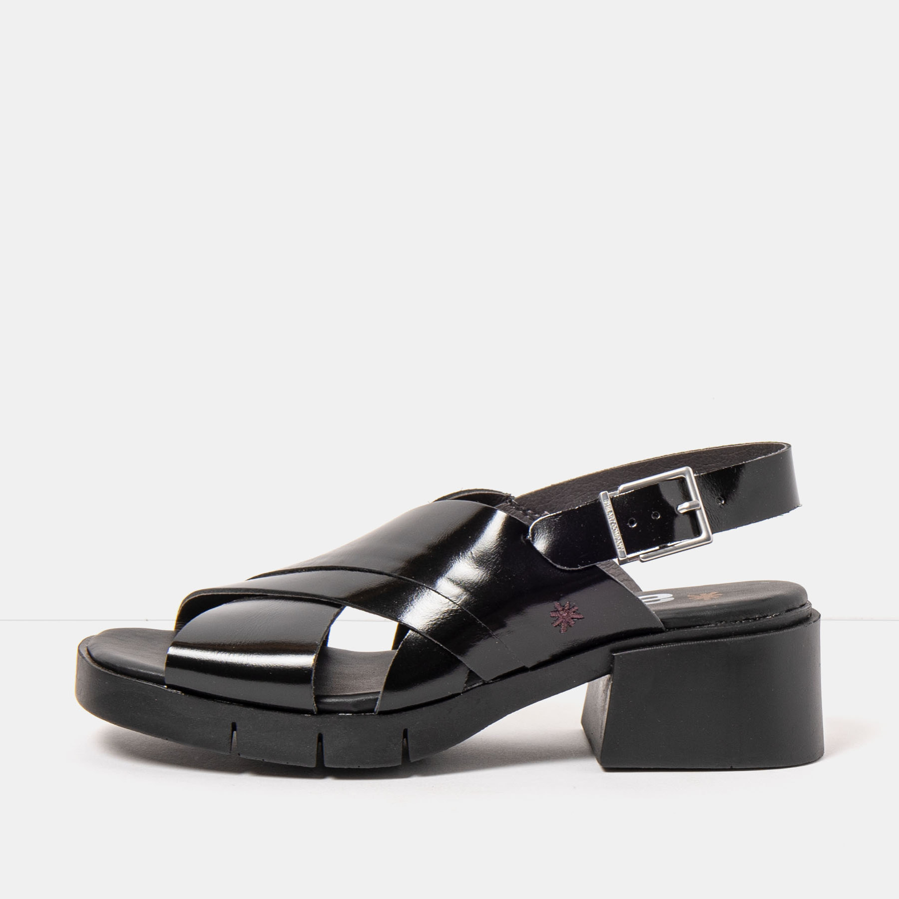 Sandalias con tacón 2063 NAPPA SHINNY BLACK / VARSOVIA color Black