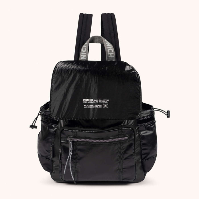 Mochila Técnica para Portátil en Poliamida Reciclada DEEP RECYCLED BACKPACK BLACK