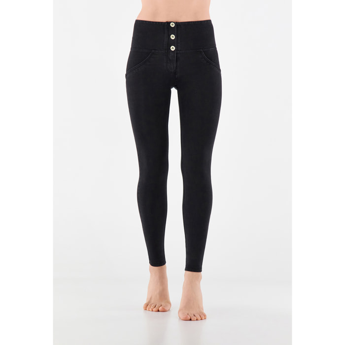 Jeggings push up WR.UP® superskinny vita alta con bottoni