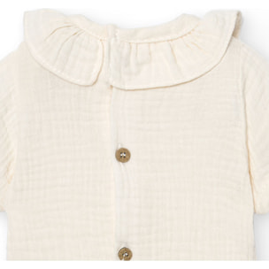 Body bebé manga corta cuello bambula