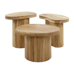 Table d'appoint organique 3 formes (lot de 3) MELBOURNE