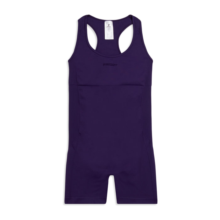 Tuta Jumpsuit Seamless Short con cut-out sulla schiena