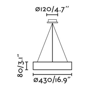 COCOTTE 430 Lámpara colgante blanco