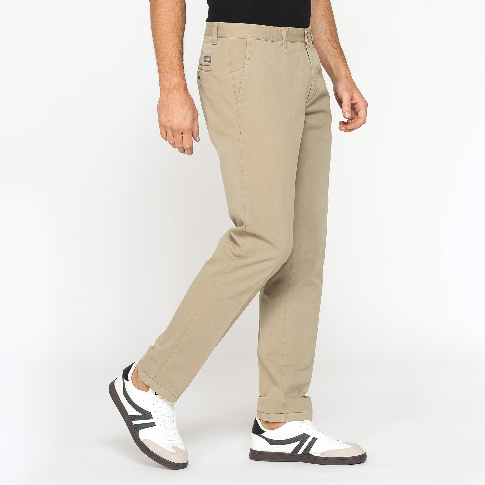 PANTALONE CHINO DA UOMO IN GABARDINA LEGGERA DI COTONE