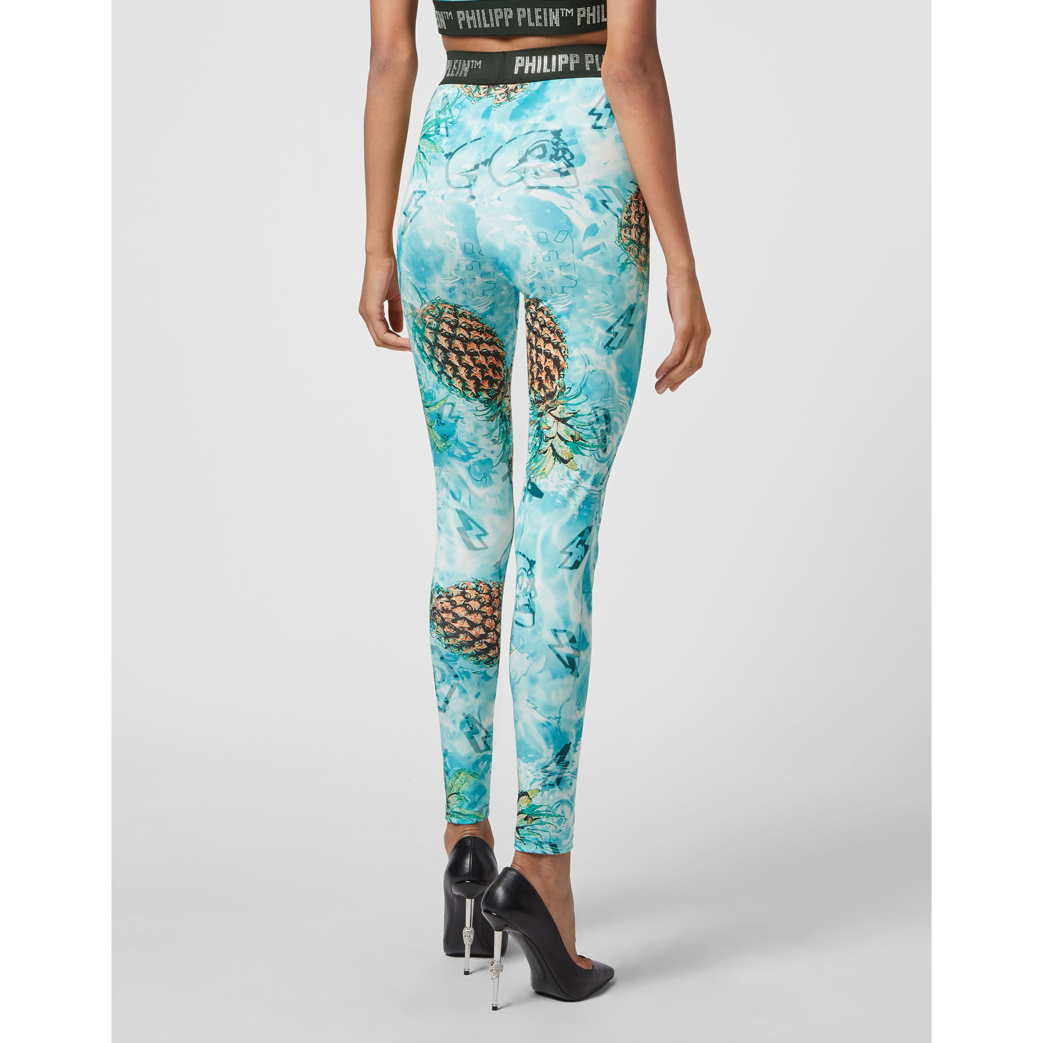 PHILIPP PLEIN Sport Leggings PINEAPPLE SKIES