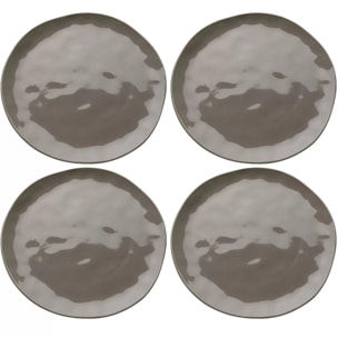 Assiettes Organic 26cm taupe set de 4 Kare Design
