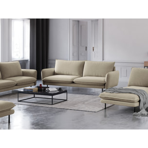 Canapé "Vienna" 4 places en tissu structurel beige