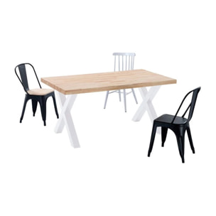Mesa de comedor X-Loft 160 Roble salvaje - Blanco