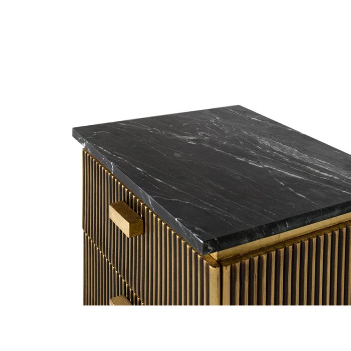 Mesitas de Noche de Madera de Mango 50 Cm Estilo Clásico Moderno